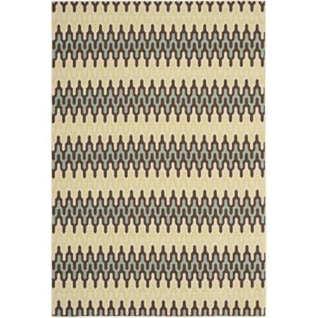 Safavieh 8 X 11 Ft. Rectangle- Indoor - Outdoor Hampton Light Blue And Green Power Loomed Rug HAM518AL-8